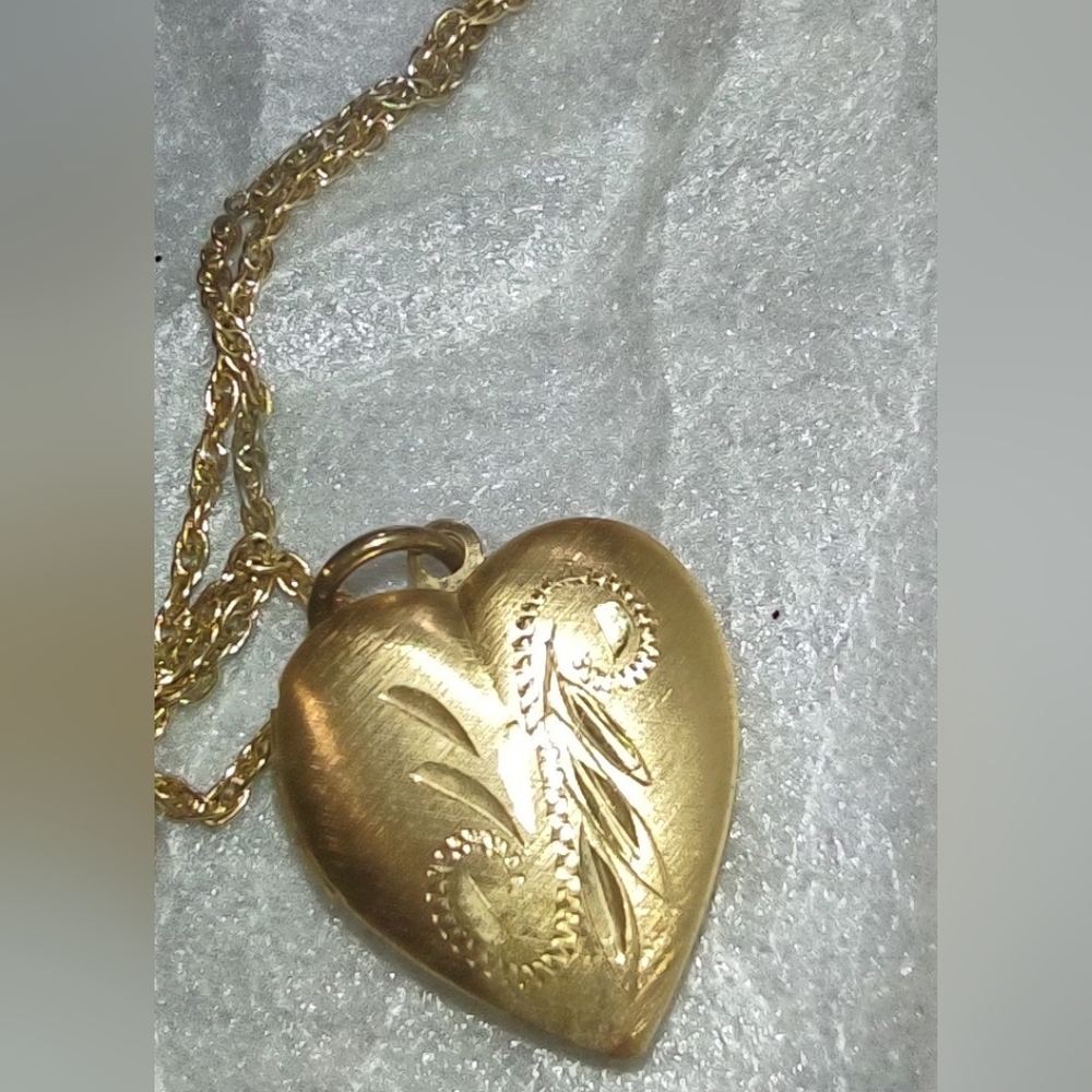 Gold Heart Locket Pendant